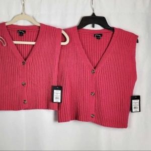 Girls Art Class Pink Sweater Vest Size L & XL NWT